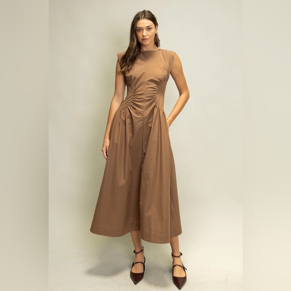 Timeless Ruched Midi Dress